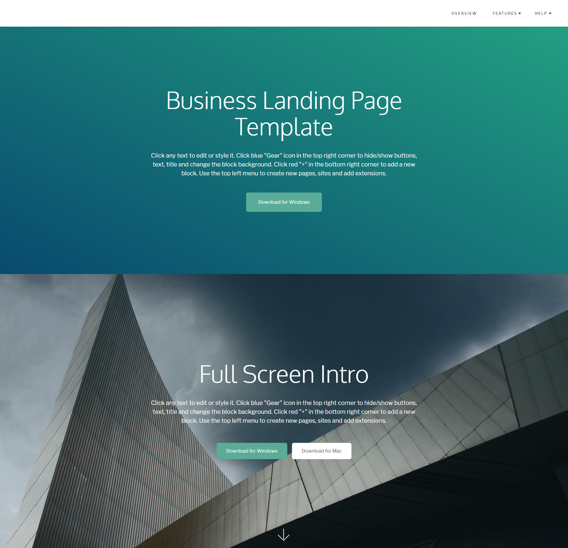 HTML Bootstrap Business Landing Page Themes