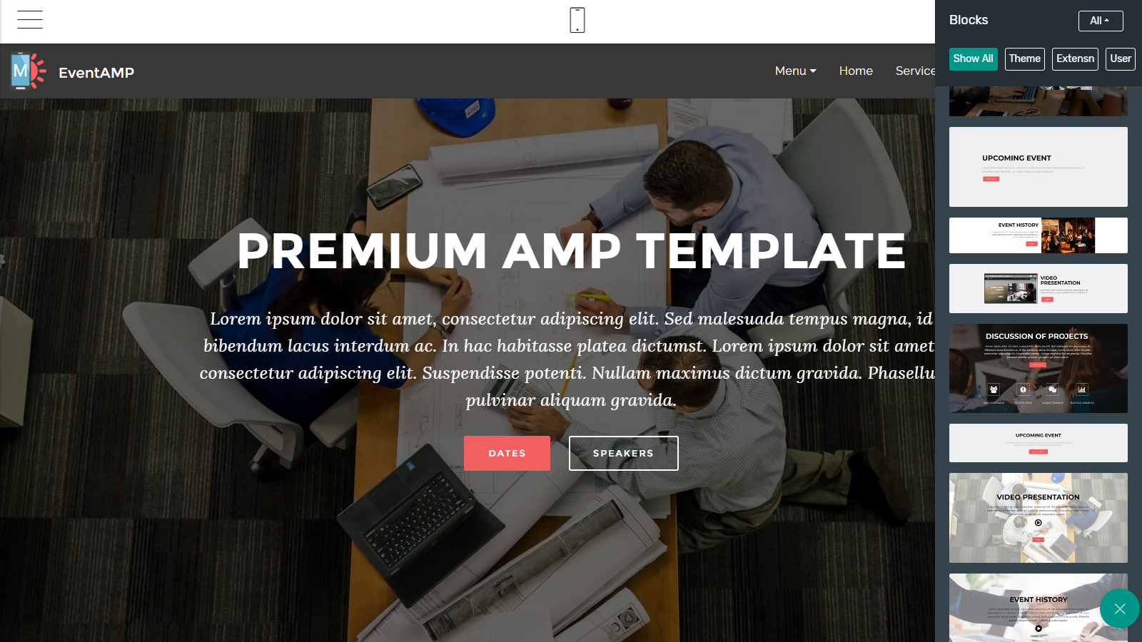 premium amp template