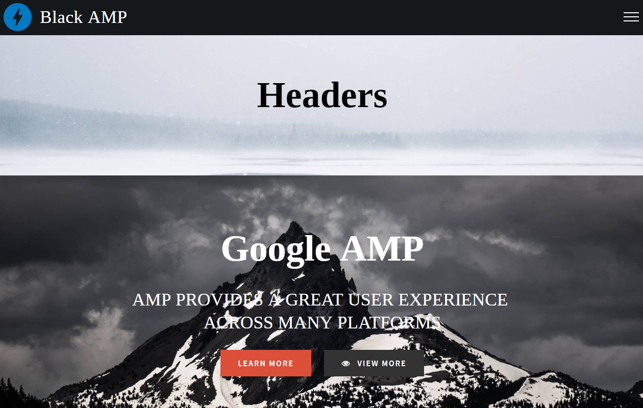 Responsive AMP HTML Headas