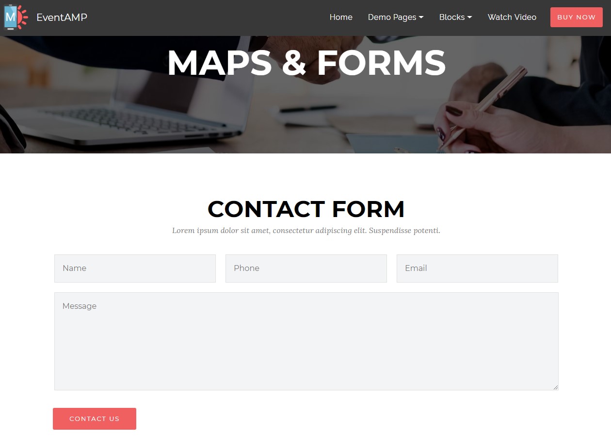 EventAMP Maps and Foams Templates