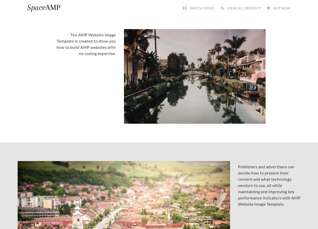 AMP Website Imajes and Jallery Template