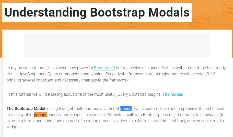  Yet another  beneficial  post  regarding to Bootstrap Modal Popup