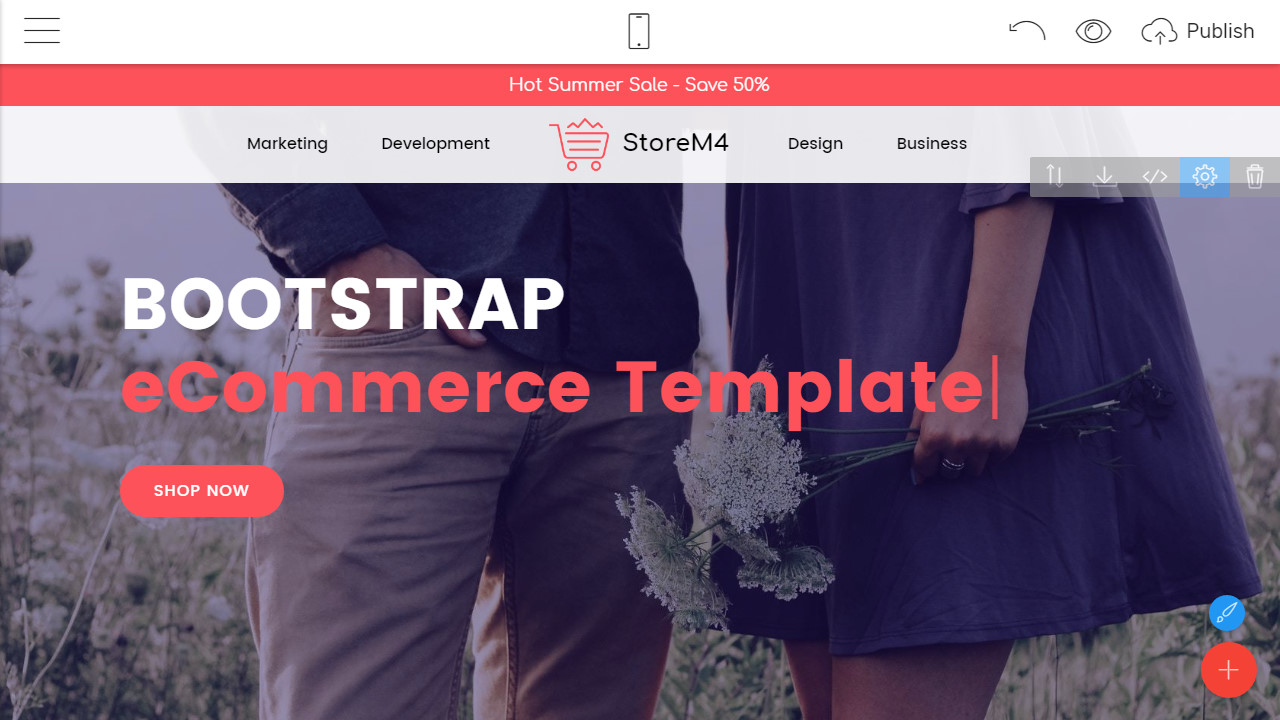 bootstrap ecommerce template free