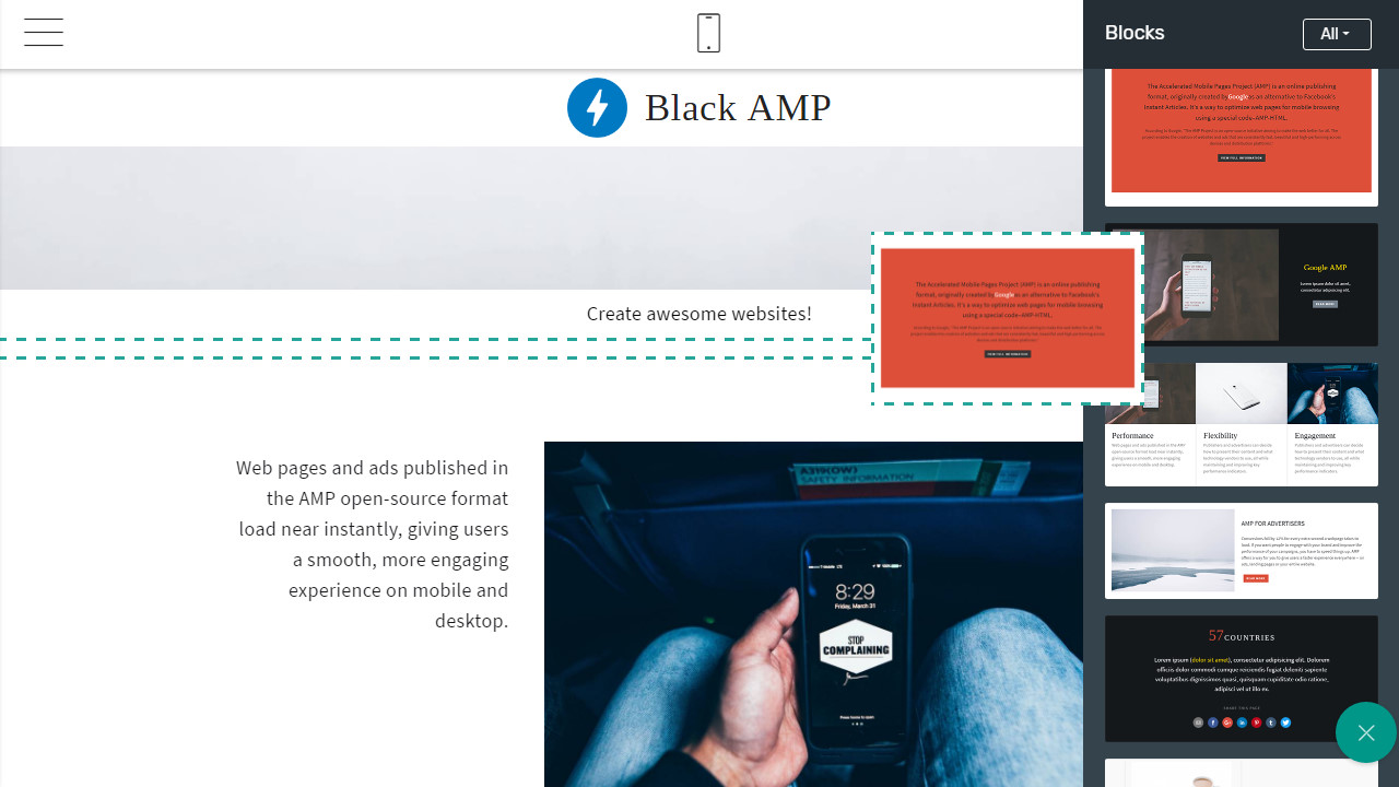 amp page theme free