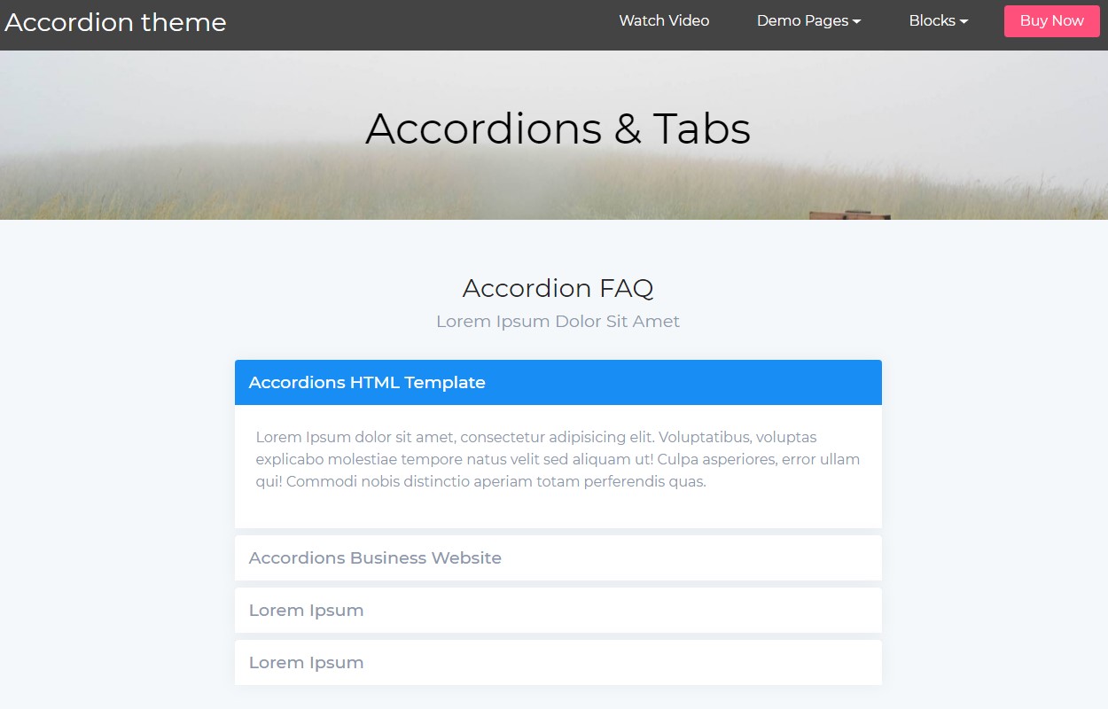 Mobile-friendly Accordion Tabs 