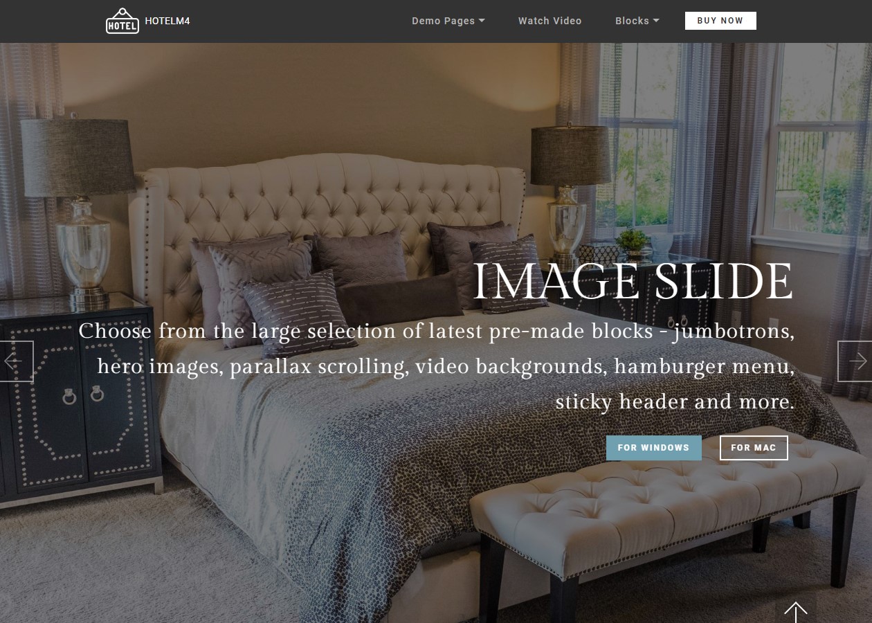 Sliders and Galleries Theme for Hotel Website