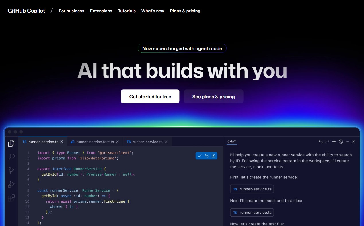 GitHub Copilot AI Website Builder